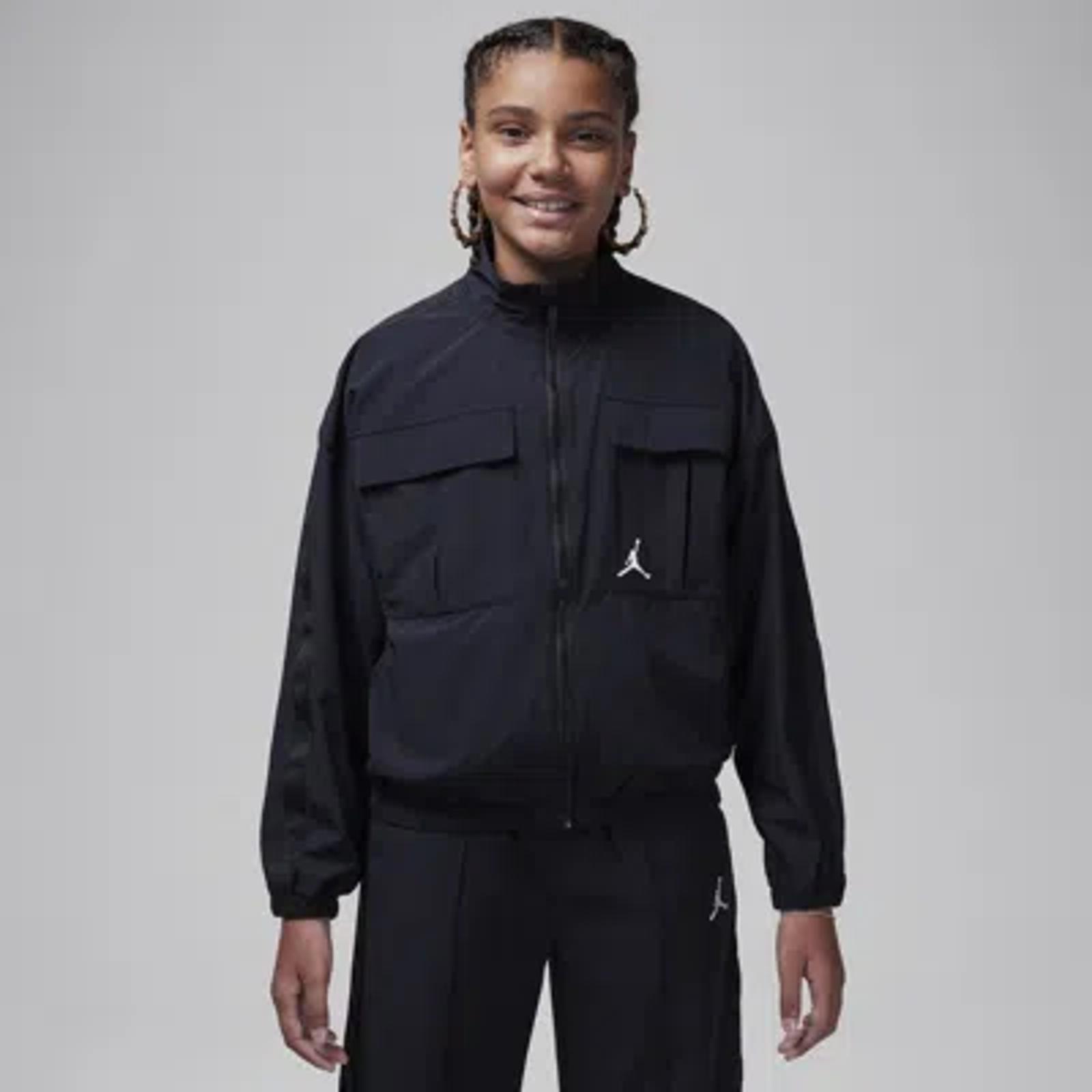 Jordan Big Kids' Jumpman Woven Taping Jacket Set In Black